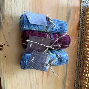 Tag Kitchen Linens Set - Blue and Purple